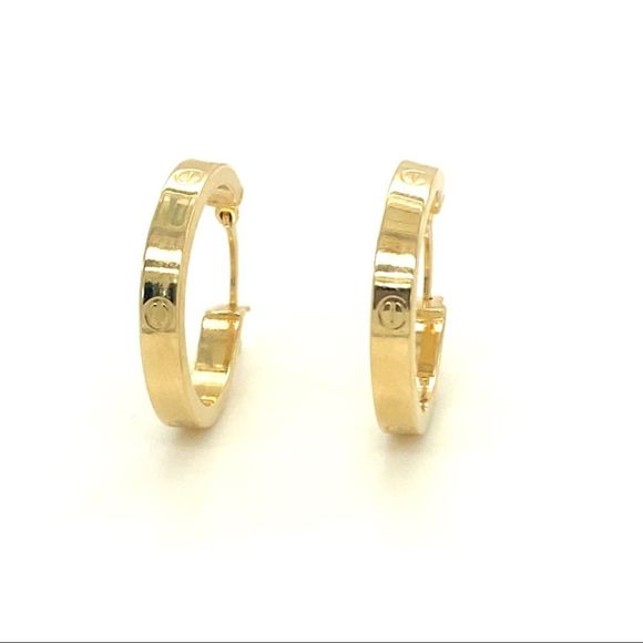 14K Yellow Gold Hoop Earrings - Picture 1 of 4
